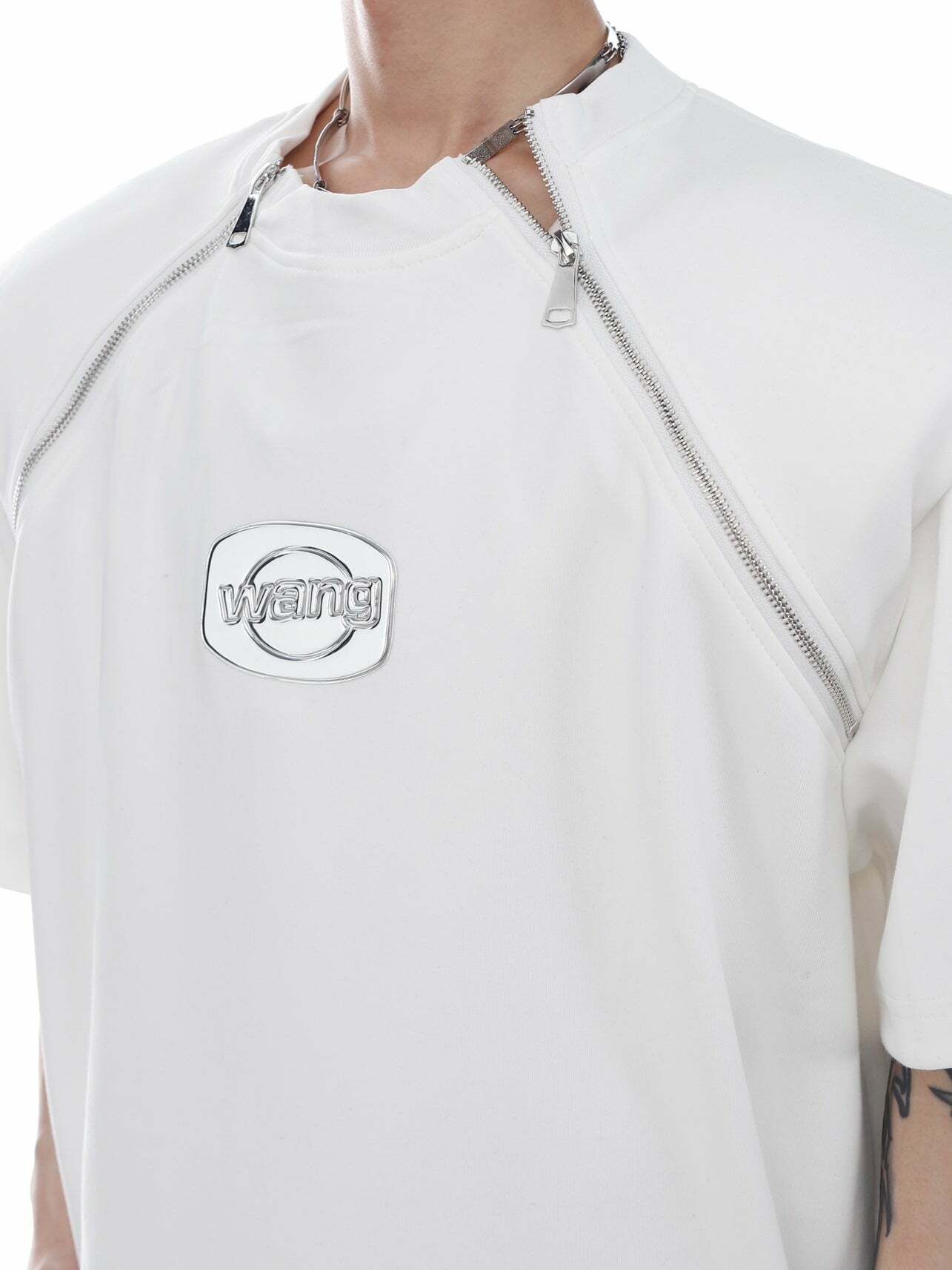 CulturE Zipper Tee - Y2K Summer Grunge, 90s Retro, Pastel Goth, Y2K Club & Party Out