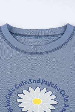 Cute and Psycho Shirt - Y2K Summer Grunge Outfit, 90s Fashion, Retro Style, Y2K Club Party Top
