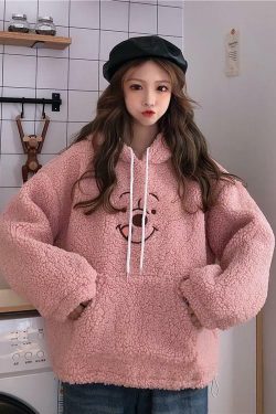 Cute Bear Hoodie - Y2K Summer, 90s Grunge, Retro Style, Pastel Goth, Y2K Club & Party Outfits