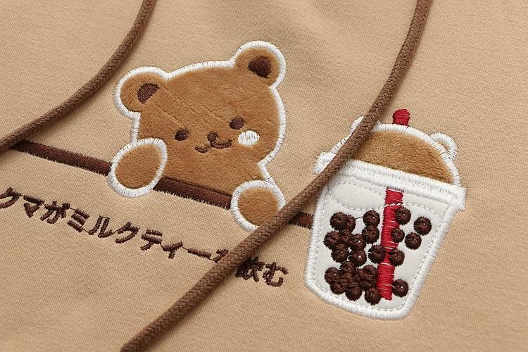 Cute Bear Hoodie - Y2K Summer, 90s Grunge, Retro Style, Pastel Goth, Y2K Club & Party Outfits