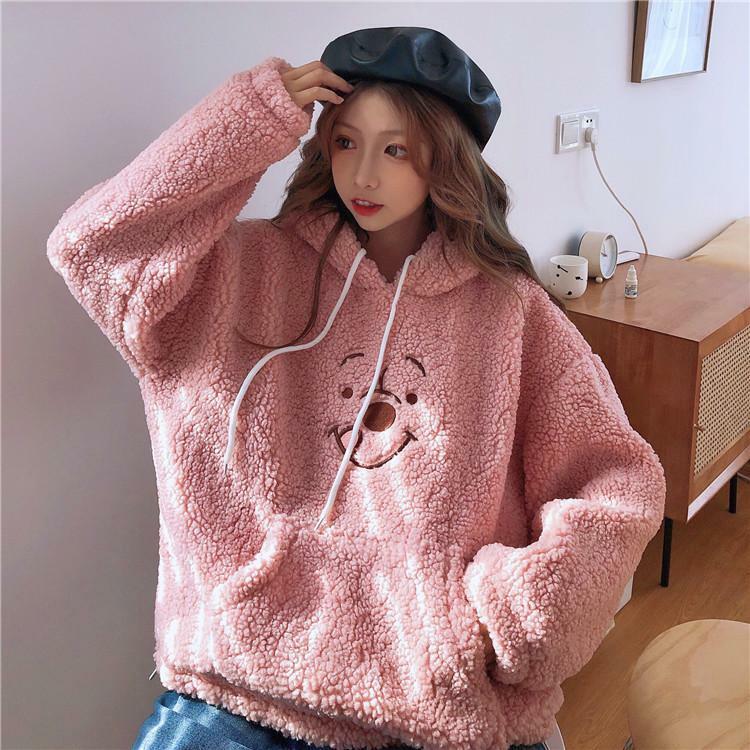 Cute Bear Hoodie - Y2K Summer, 90s Grunge, Retro Style, Pastel Goth, Y2K Club & Party Outfits