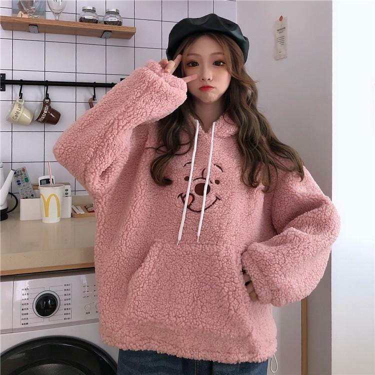 Cute Bear Hoodie - Y2K Summer, 90s Grunge, Retro Style, Pastel Goth, Y2K Club & Party Outfits