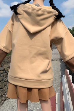 Cute Bear Hoodie - Y2K Summer, 90s Grunge, Retro Style, Pastel Goth, Y2K Club & Party Outfits