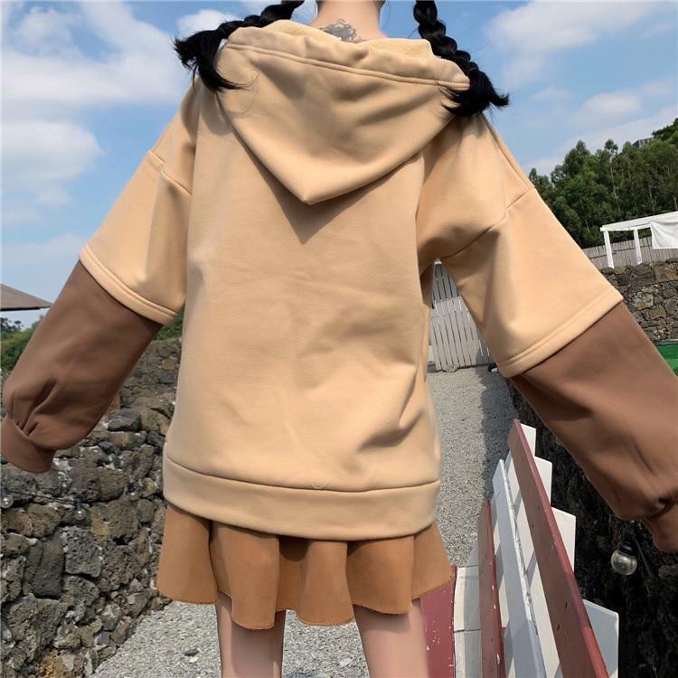 Cute Bear Hoodie - Y2K Summer, 90s Grunge, Retro Style, Pastel Goth, Y2K Club & Party Outfits