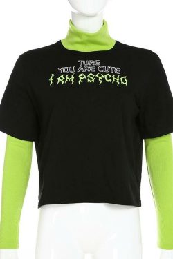 Cute But Psycho Shirt - Y2K Grunge, 90s Fashion, Retro Style, Summer Outfits, Baby Tees