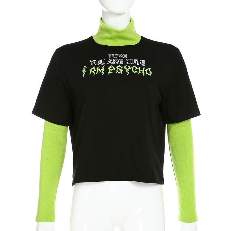 Cute But Psycho Shirt - Y2K Grunge, 90s Fashion, Retro Style, Summer Outfits, Baby Tees