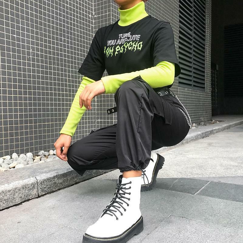Cute But Psycho Shirt - Y2K Grunge, 90s Fashion, Retro Style, Summer Outfits, Baby Tees