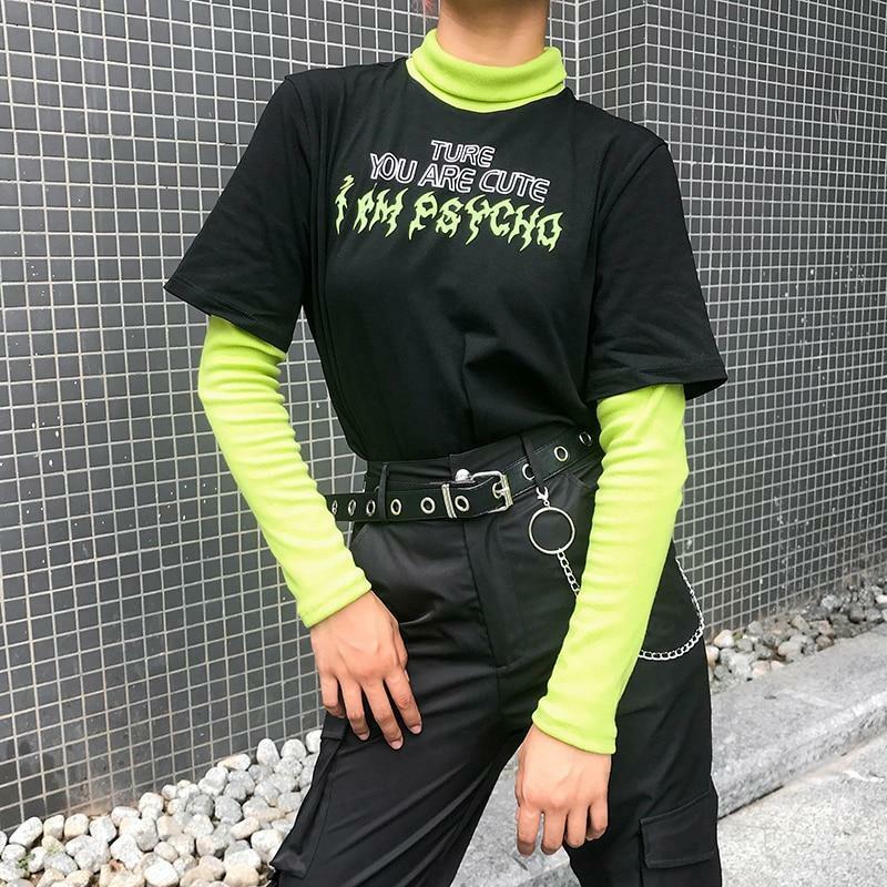 Cute But Psycho Shirt - Y2K Grunge, 90s Fashion, Retro Style, Summer Outfits, Baby Tees