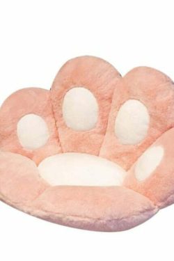 Cute Fluffy Paw Seat Cushion - Soft Pink, Perfect for Y2K and 90s Grunge Summer Outfits