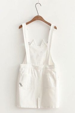 Cute Kitty Denim Overalls - Y2K Summer, 90s Grunge, Retro Style, Y2K Party & Club Outfits