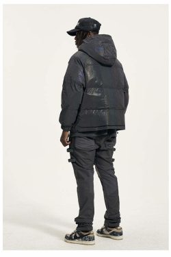 CWHAT 3M Reflective Puffer Jacket - Y2K Summer, 90s Grunge, Retro Hip Hop, Pastel Goth Fashion