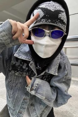 Cyber Y2K Beanie - Retro 90s Grunge, Pastel Goth, and Summer Y2K Fashion for Women