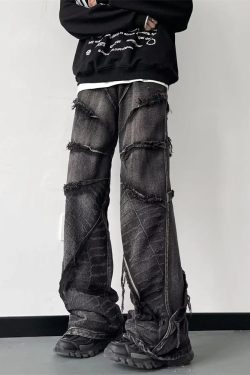 Cyber Y2K Jeans - Retro 90s Grunge, Summer Outfits, Popstar Vibes, and Pastel Goth Style