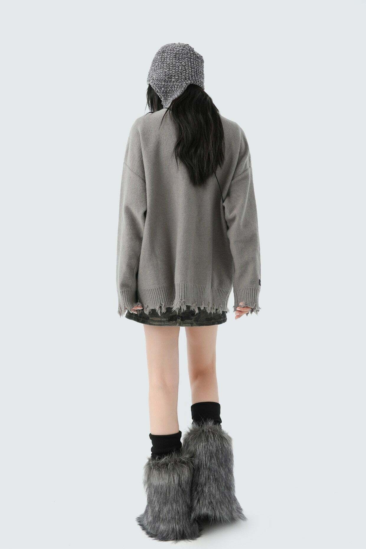 CyNi Distressed Cardigan - Y2K Summer Grunge, 90s Retro, Pastel Goth, Y2K Party Outfit