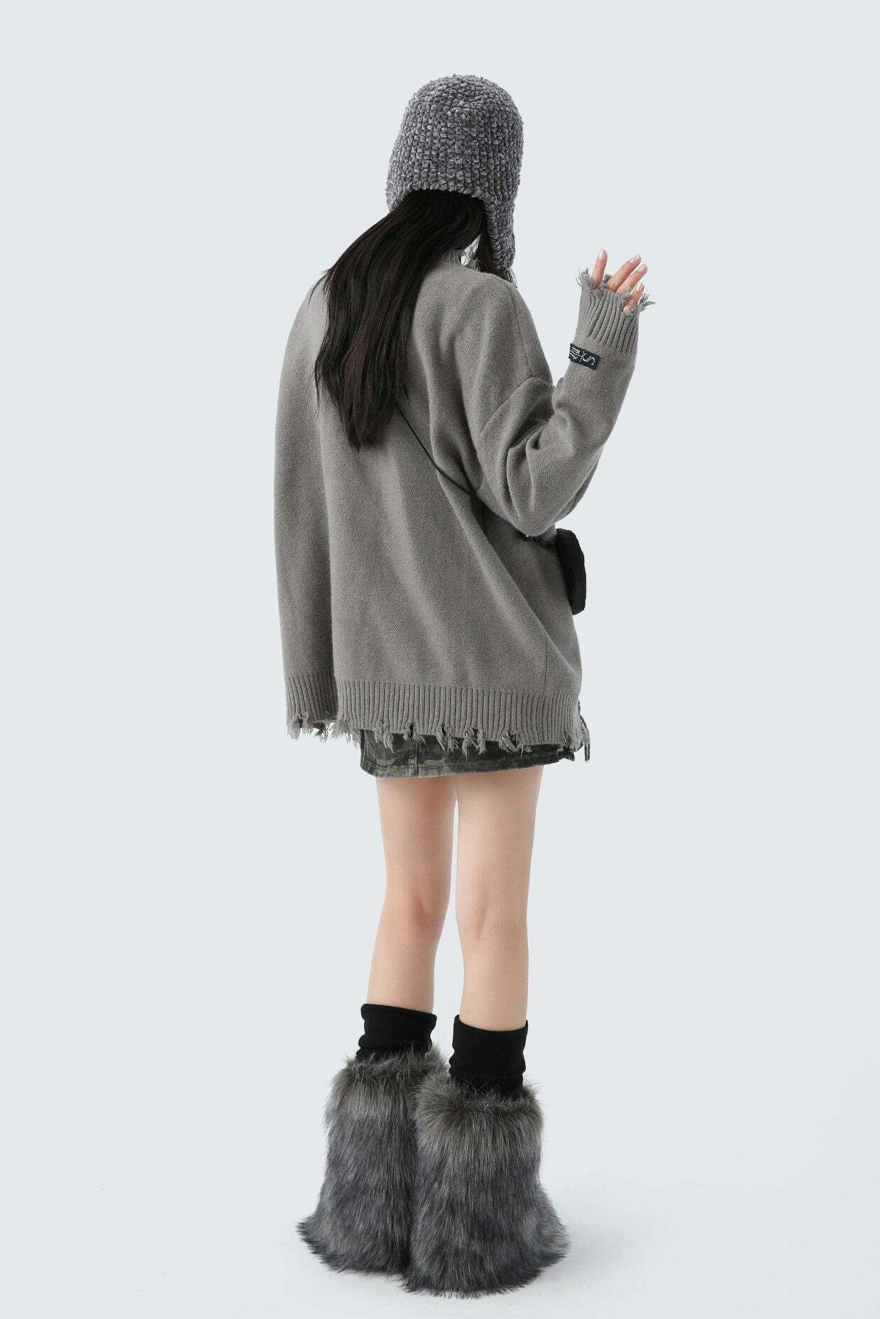 CyNi Distressed Cardigan - Y2K Summer Grunge, 90s Retro, Pastel Goth, Y2K Party Outfit