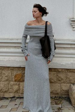 Daija Off Shoulder Maxi Dress - Y2K Summer, 90s Fashion, Grunge, Retro, Party & Club Outfits