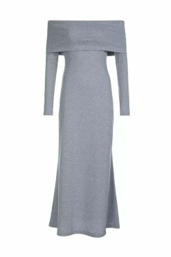 Daija Off Shoulder Maxi Dress - Y2K Summer, 90s Fashion, Grunge, Retro, Party & Club Outfits