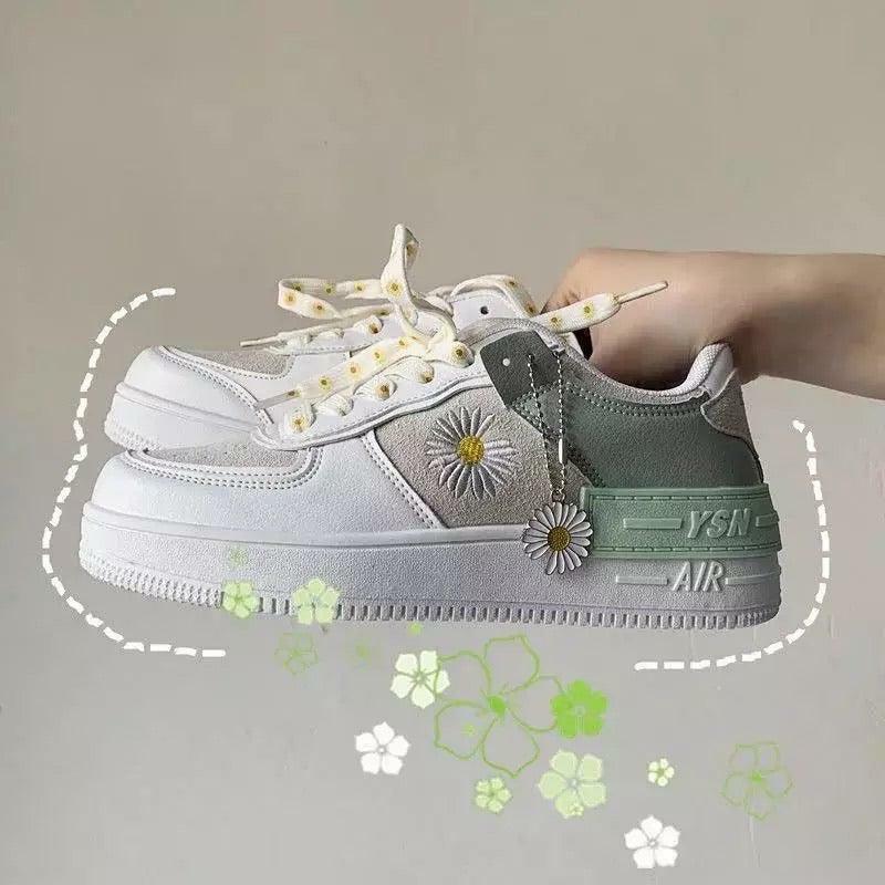 Daisy Dazed Sneakers - Y2K Summer & 90s Grunge Fashion, Retro Hip Hop, Pastel Goth, Y2K Pop