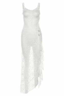 Daizy Lace Slit Maxi Dress - Y2K Summer, 90s Grunge, Retro Style, Y2K Party & Club Outfits