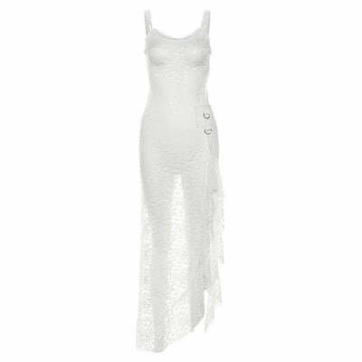 Daizy Lace Slit Maxi Dress - Y2K Summer, 90s Grunge, Retro Style, Y2K Party & Club Outfits