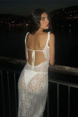 Daizy Lace Slit Maxi Dress - Y2K Summer, 90s Grunge, Retro Style, Y2K Party & Club Outfits
