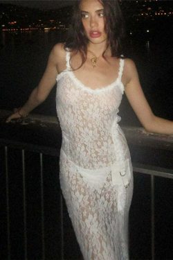 Daizy Lace Slit Maxi Dress - Y2K Summer, 90s Grunge, Retro Style, Y2K Party & Club Outfits