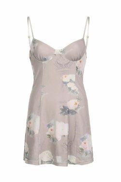 Damiah Floral Mini Dress - Y2K Summer Outfit, 90s Fashion, Grunge, Retro Style, Y2K Party Look