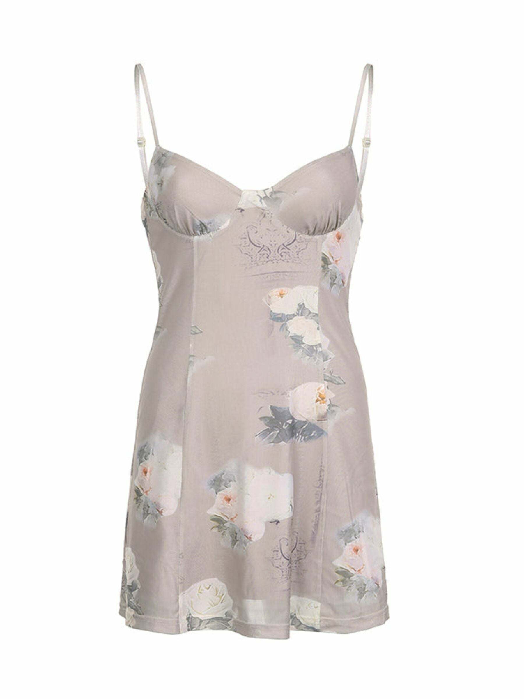 Damiah Floral Mini Dress - Y2K Summer Outfit, 90s Fashion, Grunge, Retro Style, Y2K Party Look