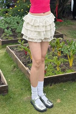 Dara Ruffle Mini Skirt - Y2K Summer Grunge Outfit, 90s Fashion, Retro Style, Pastel Goth