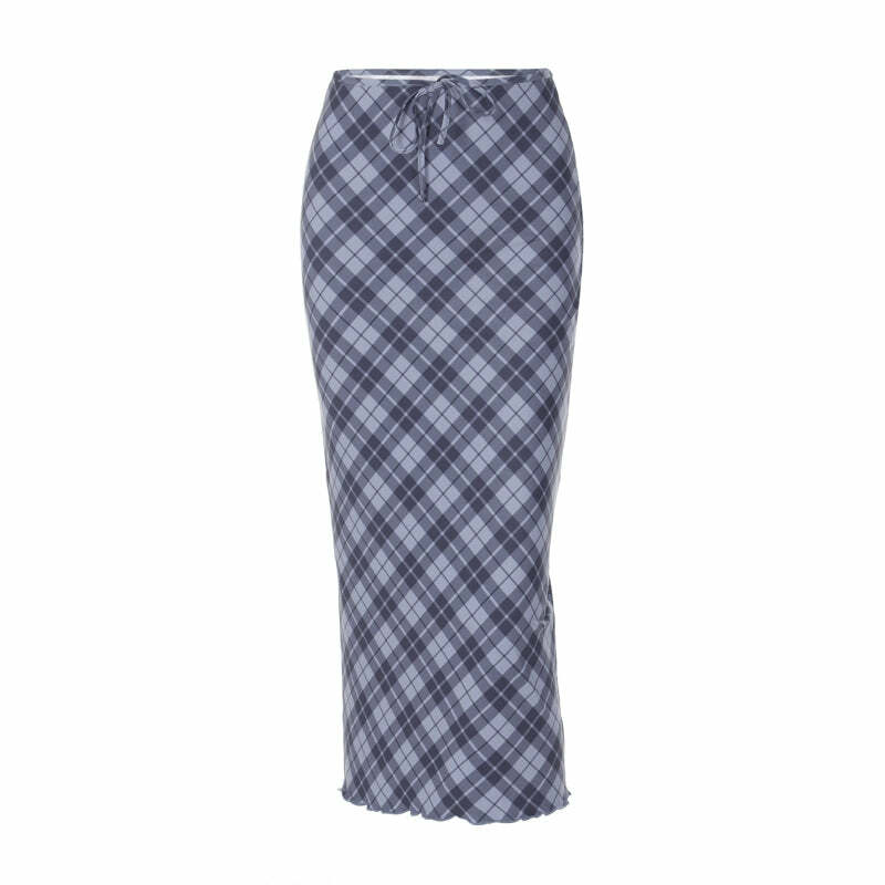 Darely Maxi Skirt - Y2K Summer Grunge Outfit, 90s Retro Fashion, Pastel Goth, Y2K Party Look