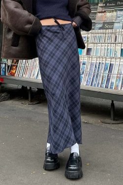 Darely Maxi Skirt - Y2K Summer Grunge Outfit, 90s Retro Fashion, Pastel Goth, Y2K Party Look