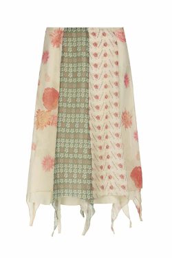 Dariana Patchwork Midi Skirt - Y2K Summer, 90s Fashion, Grunge, Retro, Pastel Goth, Y2K