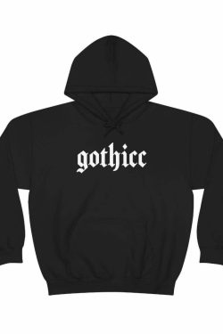 Dark Goth Gothic Hoodie Sweatshirt - Y2K Grunge, 90s Fashion, Retro Style, Pastel Goth Outfits