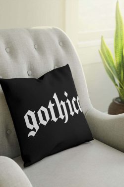 Dark Goth Gothic Pillow Cushion - Perfect for Y2K, 90s Grunge, and Retro Summer Outfits
