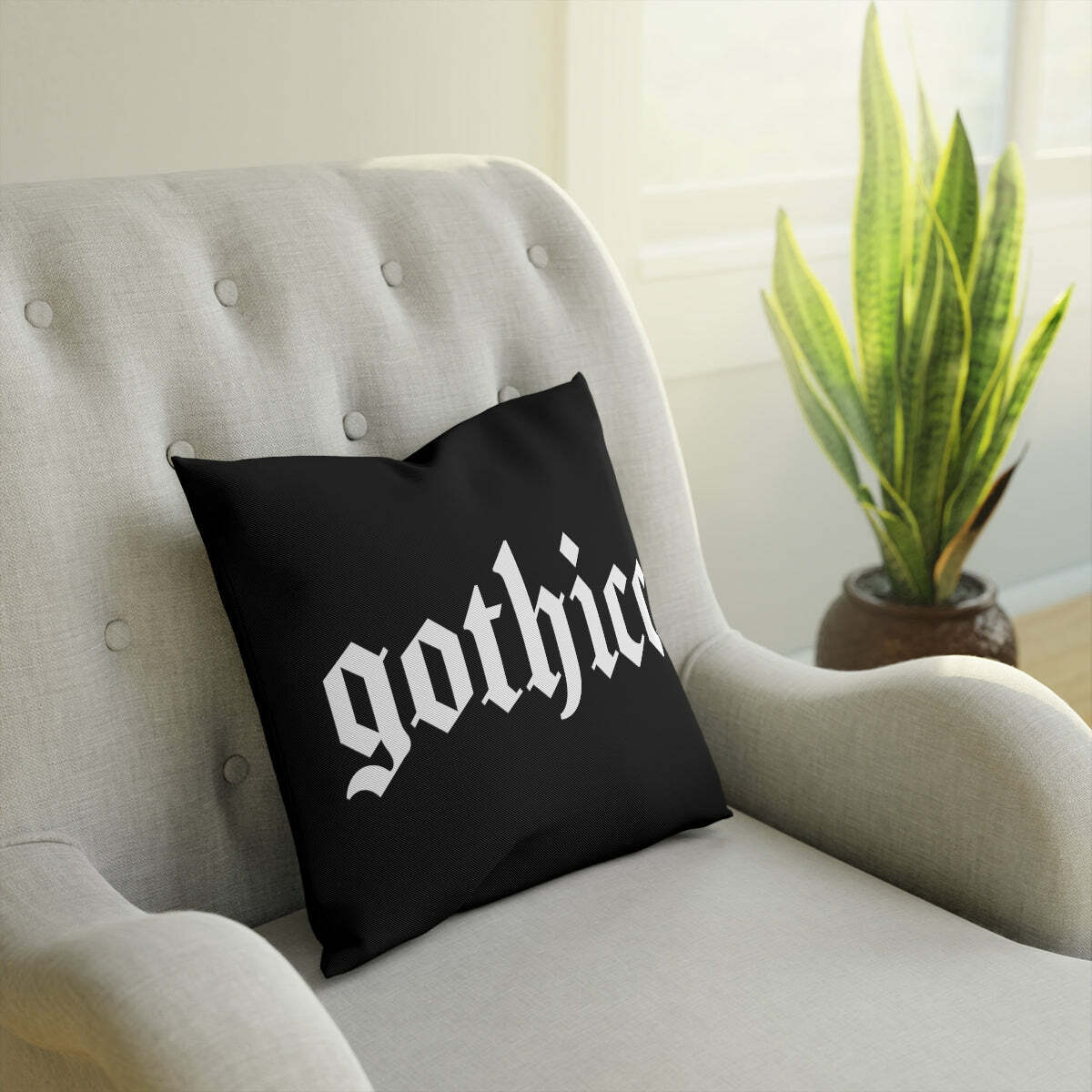 Dark Goth Gothic Pillow Cushion - Perfect for Y2K, 90s Grunge, and Retro Summer Outfits