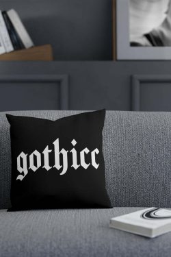 Dark Goth Gothic Pillow Cushion - Perfect for Y2K, 90s Grunge, and Retro Summer Outfits