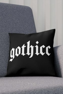 Dark Goth Gothic Pillow Cushion - Perfect for Y2K, 90s Grunge, and Retro Summer Outfits