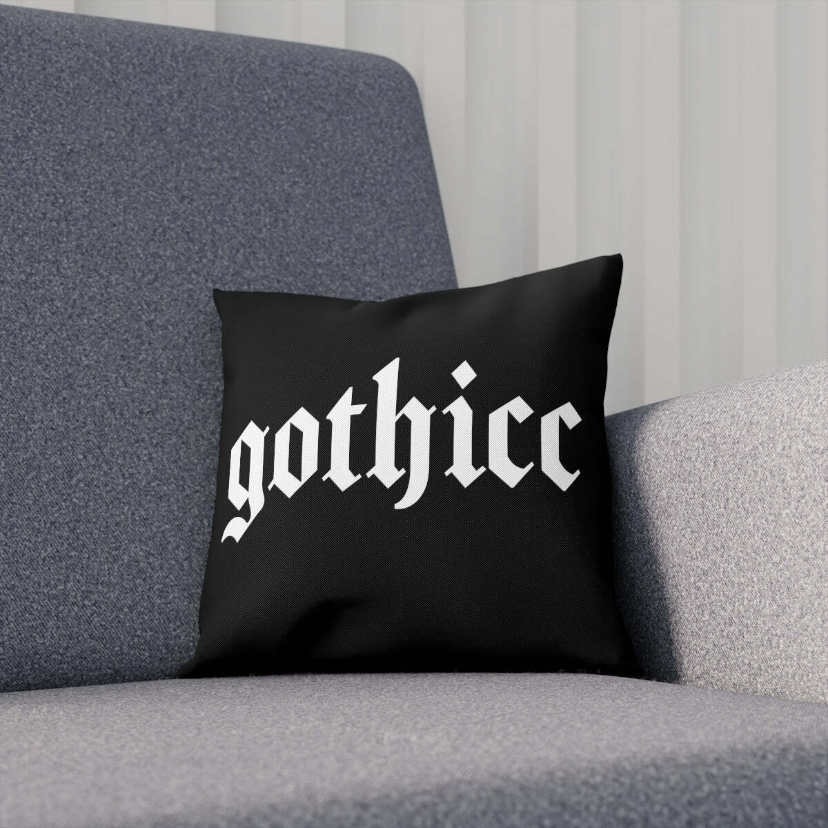 Dark Goth Gothic Pillow Cushion - Perfect for Y2K, 90s Grunge, and Retro Summer Outfits