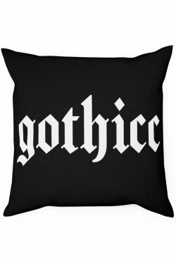 Dark Goth Gothic Pillow Cushion - Perfect for Y2K, 90s Grunge, and Retro Summer Outfits