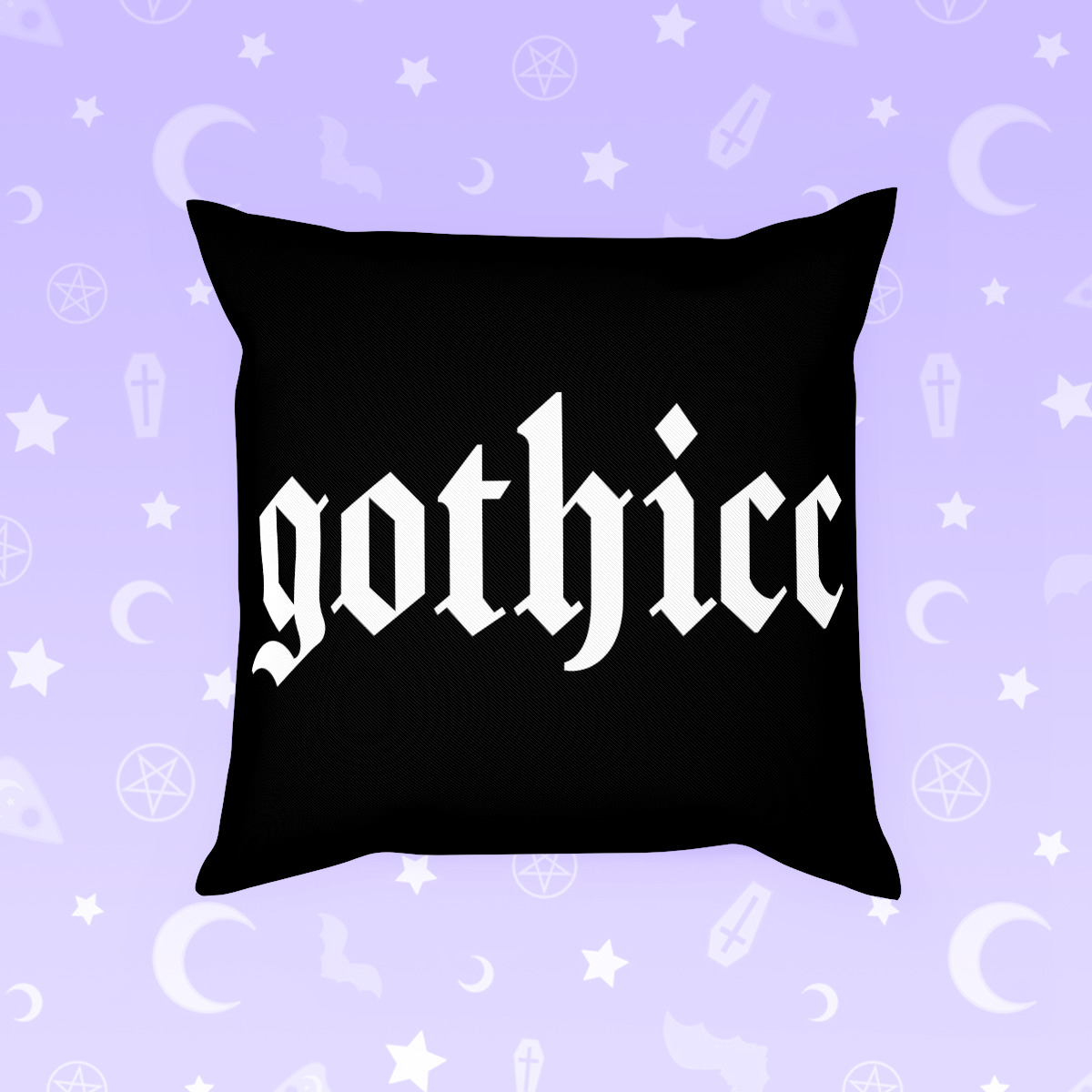 Dark Goth Gothic Pillow Cushion - Perfect for Y2K, 90s Grunge, and Retro Summer Outfits