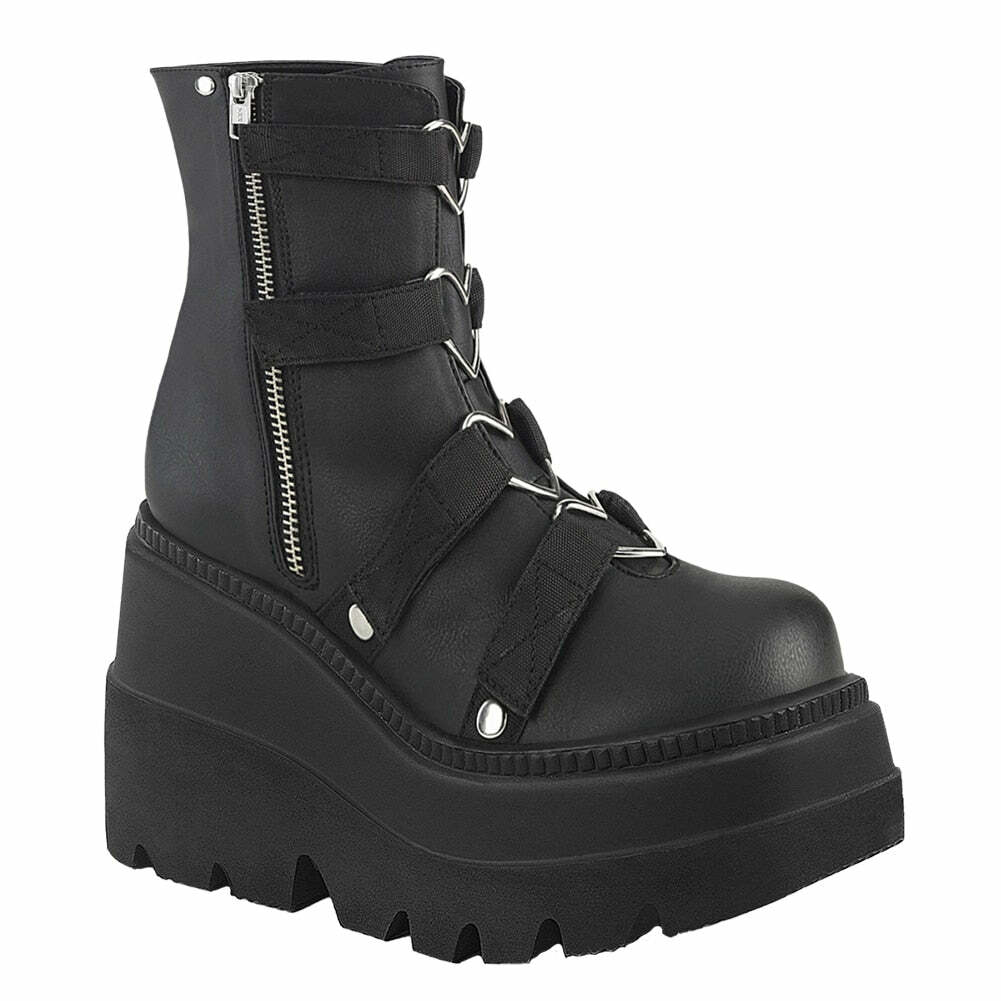 Dark Grunge Heart Biker Boots - Y2K Summer, 90s Fashion, Gothic Y2K, Retro Style, Y2K Club