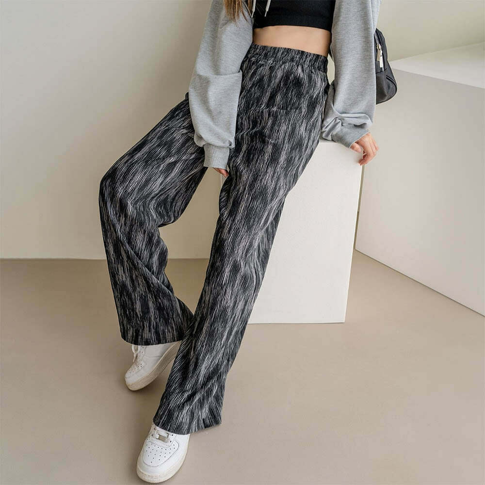 Dark Nebula Wide Leg Pants - Y2K Grunge, 90s Fashion, Retro Style, Y2K Summer Outfits