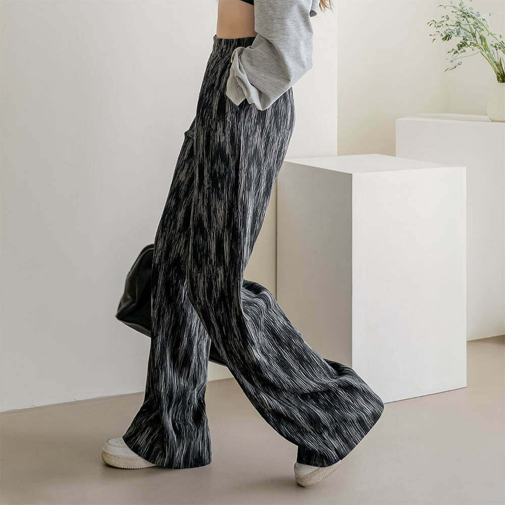 Dark Nebula Wide Leg Pants - Y2K Grunge, 90s Fashion, Retro Style, Y2K Summer Outfits