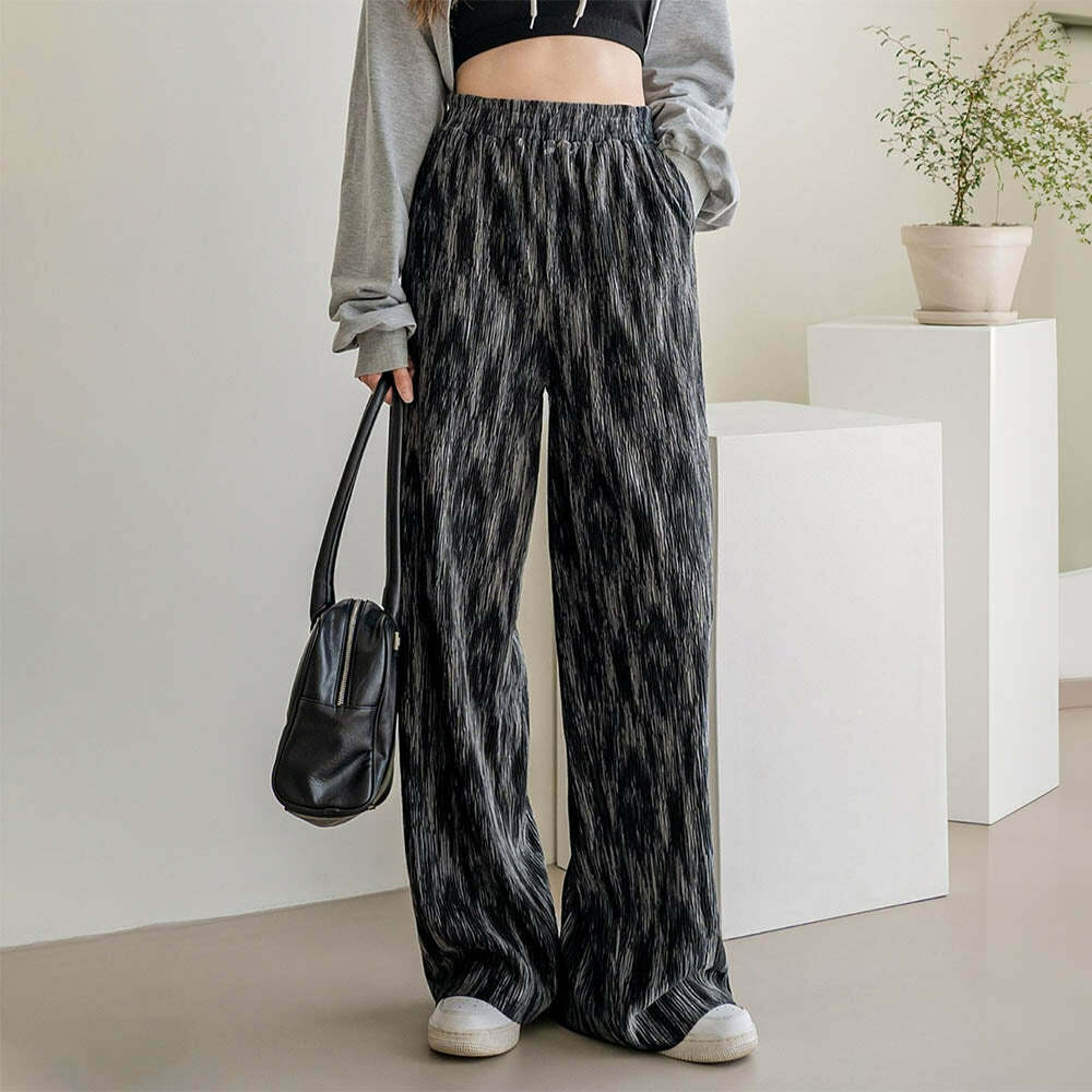 Dark Nebula Wide Leg Pants - Y2K Grunge, 90s Fashion, Retro Style, Y2K Summer Outfits