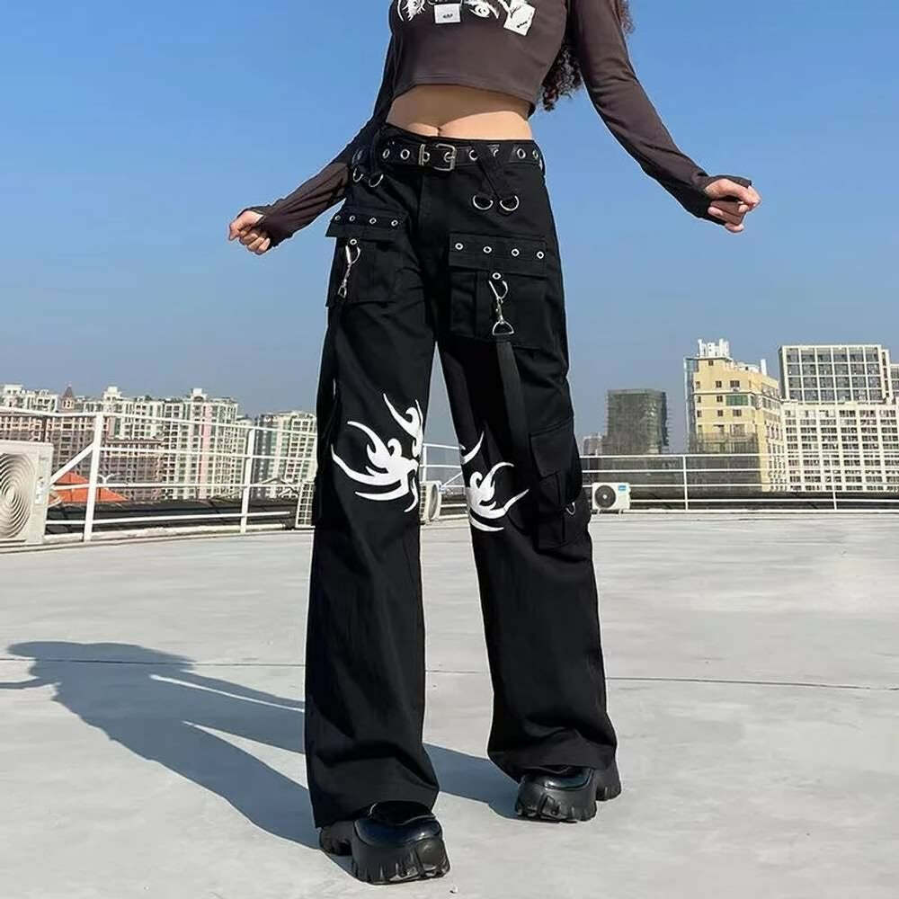 Darkened Soul Gothic Cargo Pants - Y2K Grunge, 90s Fashion, Retro Style, Y2K Club Outfits