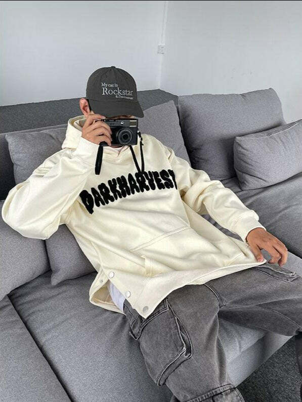 DARKHARVEST 'Starboy' Hoodie - Y2K Grunge, 90s Retro, Gothic Y2K, Summer Y2