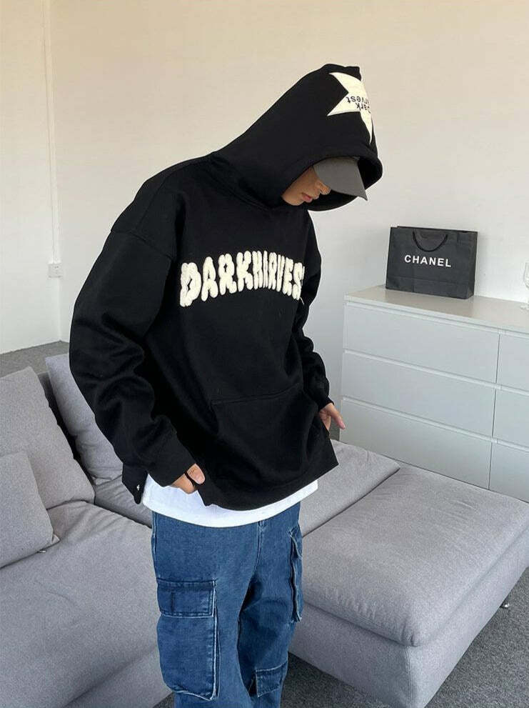 DARKHARVEST 'Starboy' Hoodie - Y2K Grunge, 90s Retro, Gothic Y2K, Summer Y2