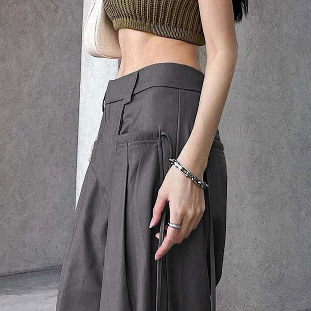 Darkness Delight Y2K Grunge Gothic Trousers - Retro 90s Fashion, Summer Y2K Outfits