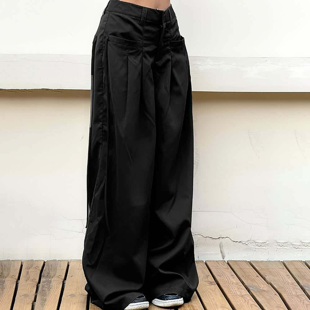 Darkness Delight Y2K Grunge Gothic Trousers - Retro 90s Fashion, Summer Y2K Outfits