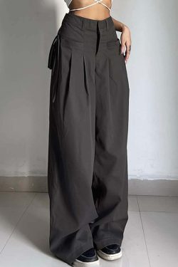 Darkness Delight Y2K Grunge Gothic Trousers - Retro 90s Fashion, Summer Y2K Outfits